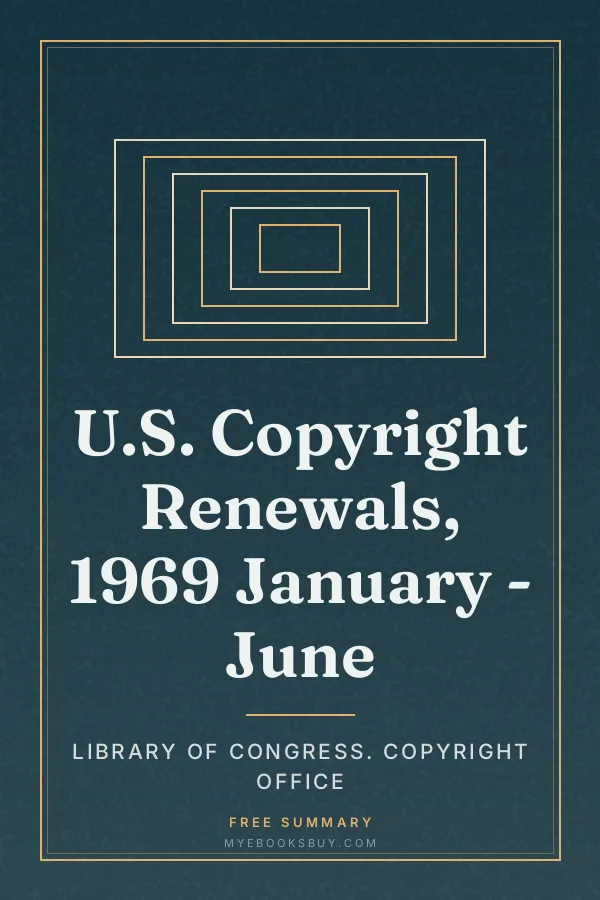 Cover of U.S. Copyright Renewals, 1969 January - June