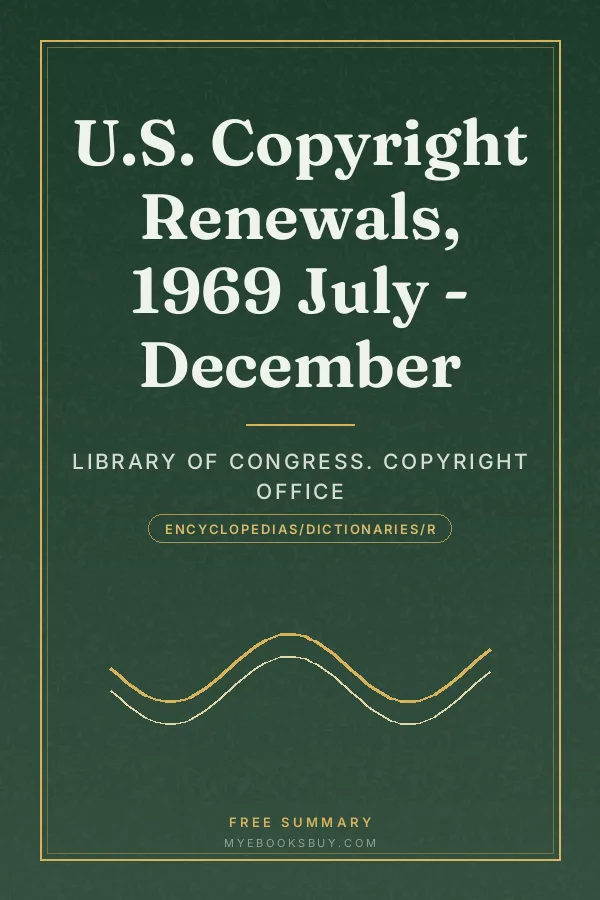 Cover of U.S. Copyright Renewals, 1969 July - December