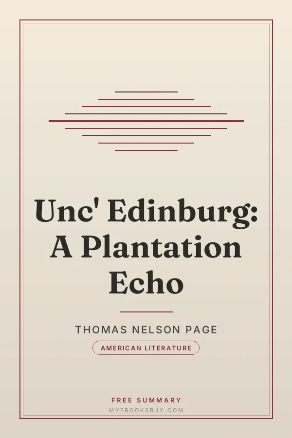 Cover of Unc' Edinburg: A Plantation Echo