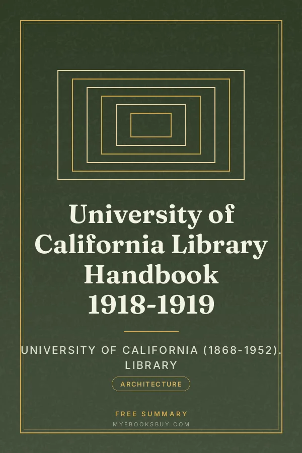 Cover of University of California Library Handbook 1918-1919