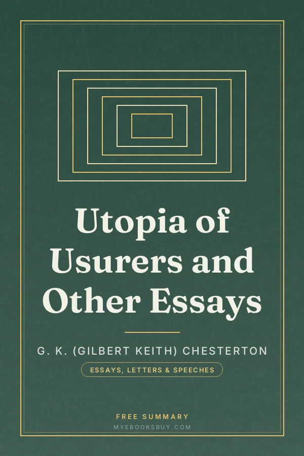 Cover of Utopia of Usurers and Other Essays