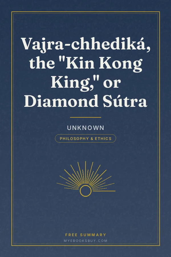 Cover of Vajra-chhediká, the "Kin Kong King," or Diamond Sútra