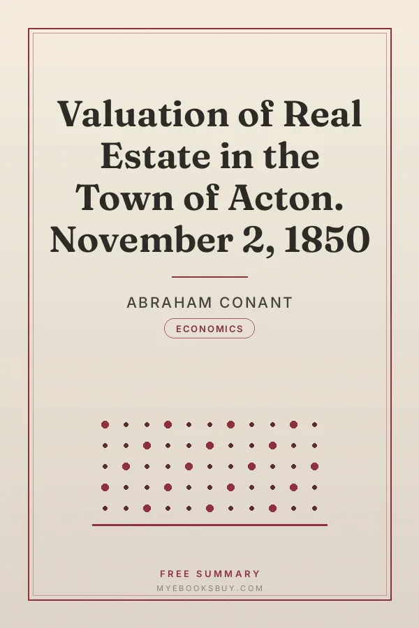 Cover of Valuation of Real Estate in the Town of Acton. November 2, 1850