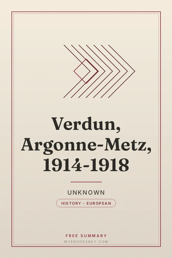 Cover of Verdun, Argonne-Metz, 1914-1918