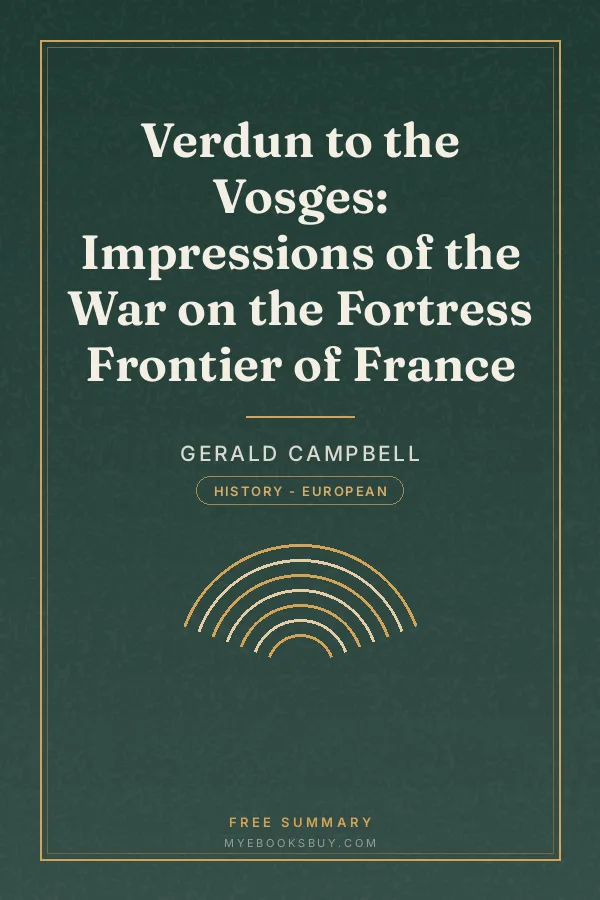 Cover of Verdun to the Vosges: Impressions of the War on the Fortress Frontier of France