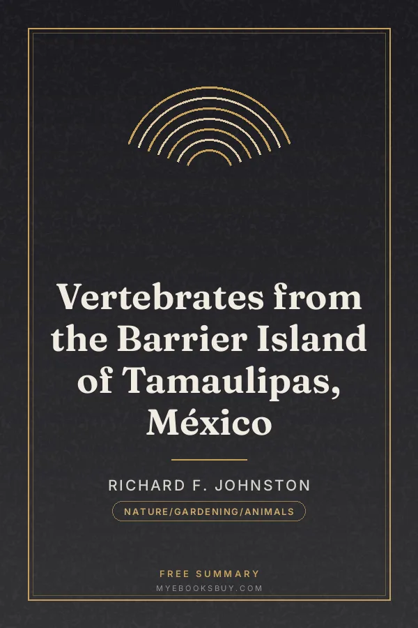 Cover of Vertebrates from the Barrier Island of Tamaulipas, México