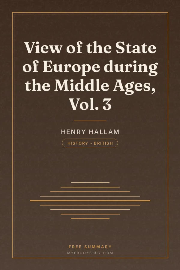 Cover of View of the State of Europe during the Middle Ages, Vol. 3