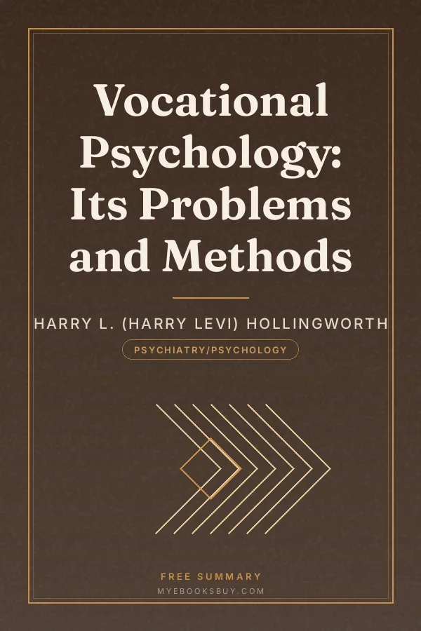 Cover of Vocational Psychology: Its Problems and Methods