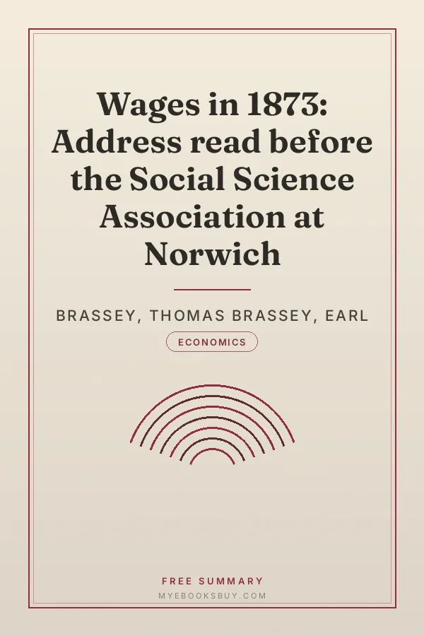 Cover of Wages in 1873: Address read before the Social Science Association at Norwich