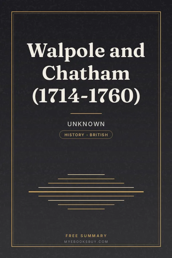 Cover of Walpole and Chatham (1714-1760)