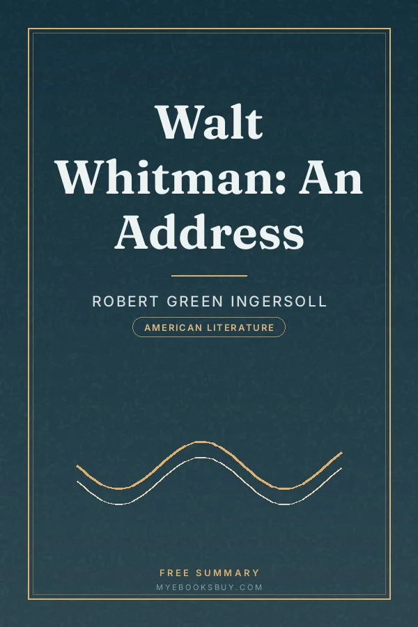 Cover of Walt Whitman: An Address