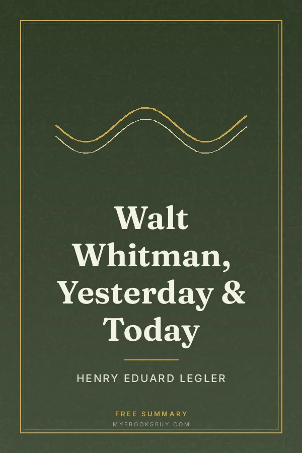 Cover of Walt Whitman, Yesterday & Today