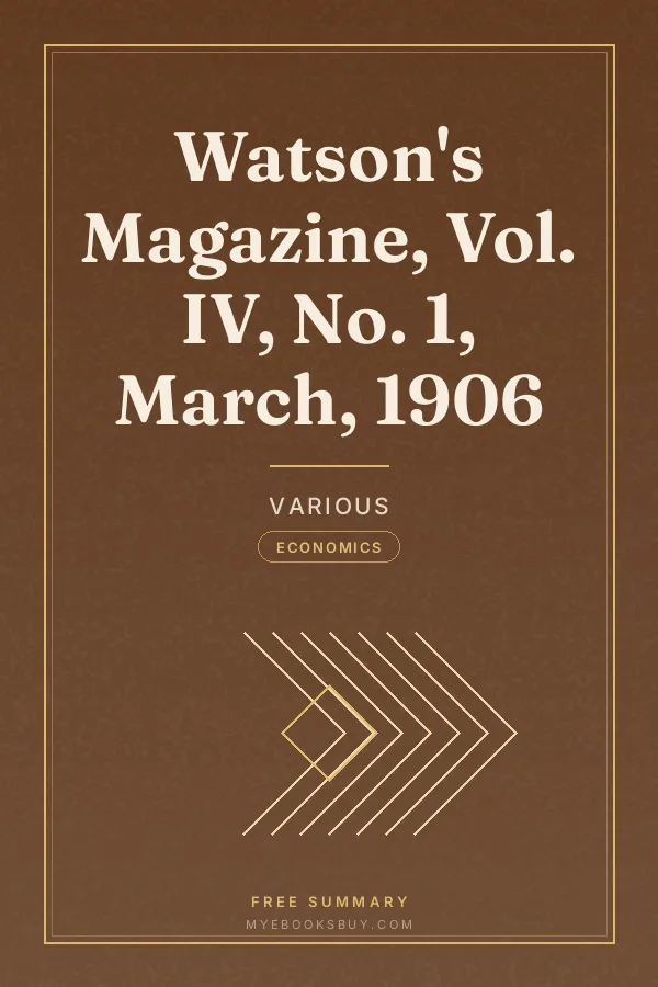 Cover of Watson's Magazine, Vol. IV, No. 1, March, 1906