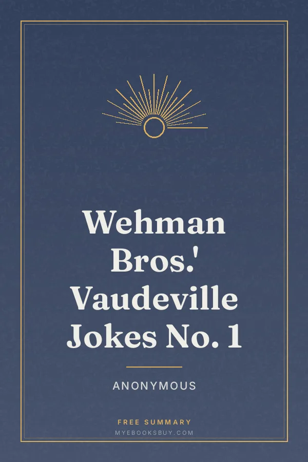 Cover of Wehman Bros.' Vaudeville Jokes No. 1