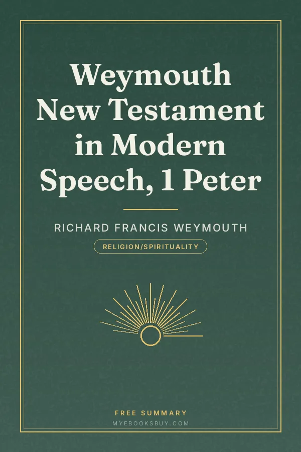 Cover of Weymouth New Testament in Modern Speech, 1 Peter