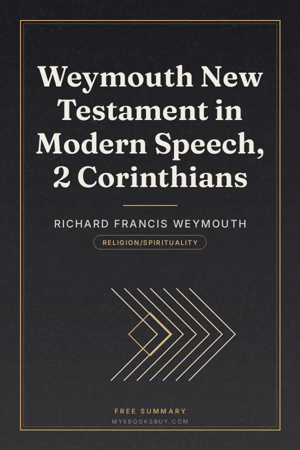 Cover of Weymouth New Testament in Modern Speech, 2 Corinthians