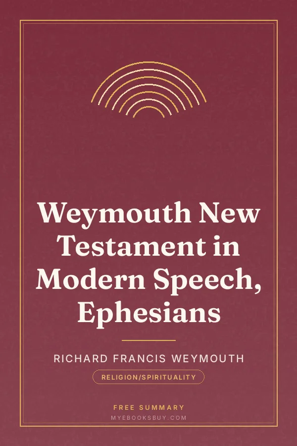 Cover of Weymouth New Testament in Modern Speech, Ephesians