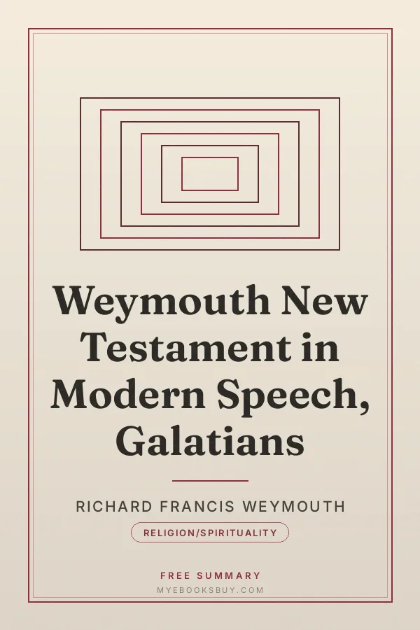 Cover of Weymouth New Testament in Modern Speech, Galatians