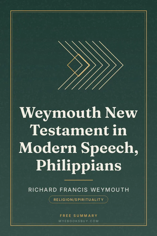 Cover of Weymouth New Testament in Modern Speech, Philippians
