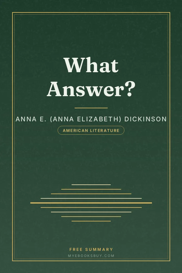 Cover of What Answer?