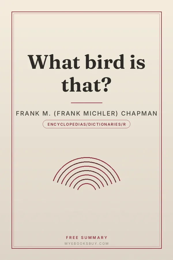 Cover of What bird is that?
