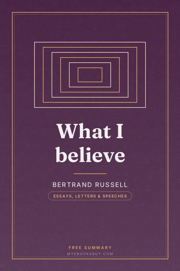 Cover of What I believe
