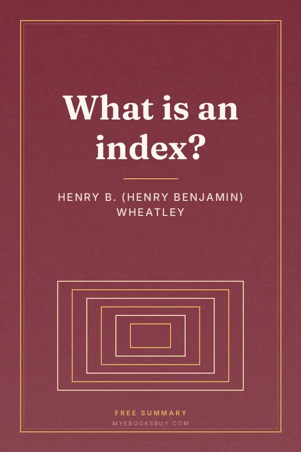 Cover of What is an index?