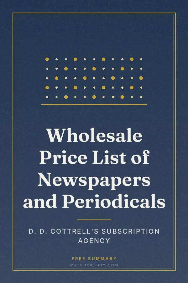 Cover of Wholesale Price List of Newspapers and Periodicals