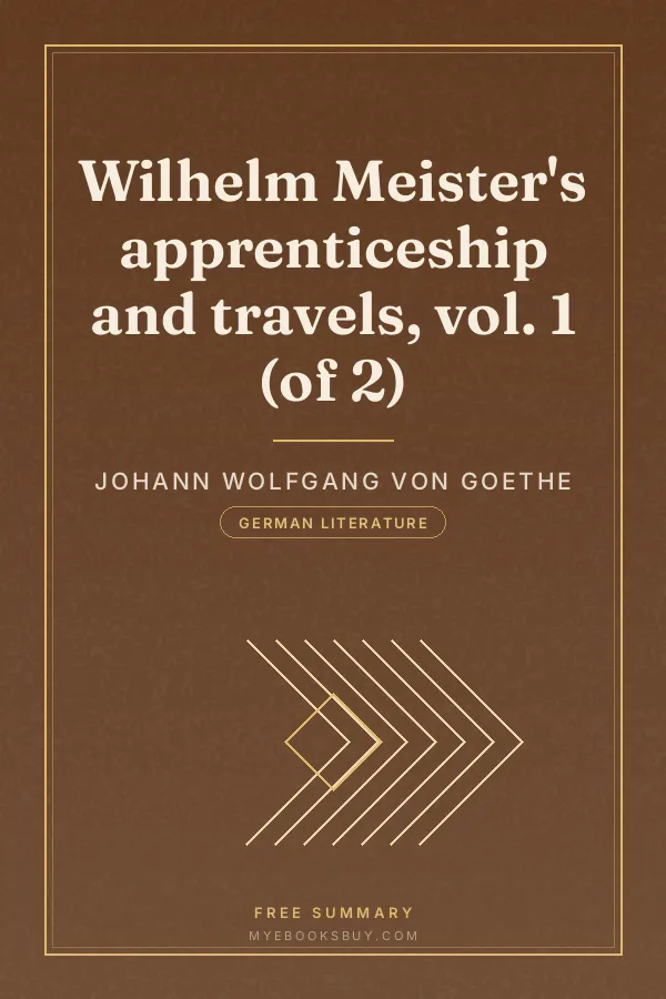 Cover of Wilhelm Meister's apprenticeship and travels, vol. 1 (of 2)