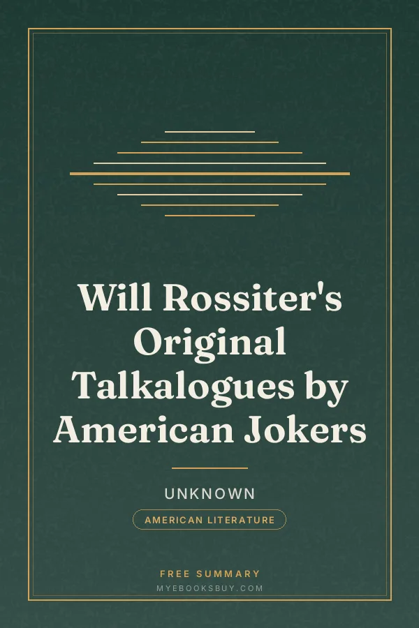 Cover of Will Rossiter's Original Talkalogues by American Jokers