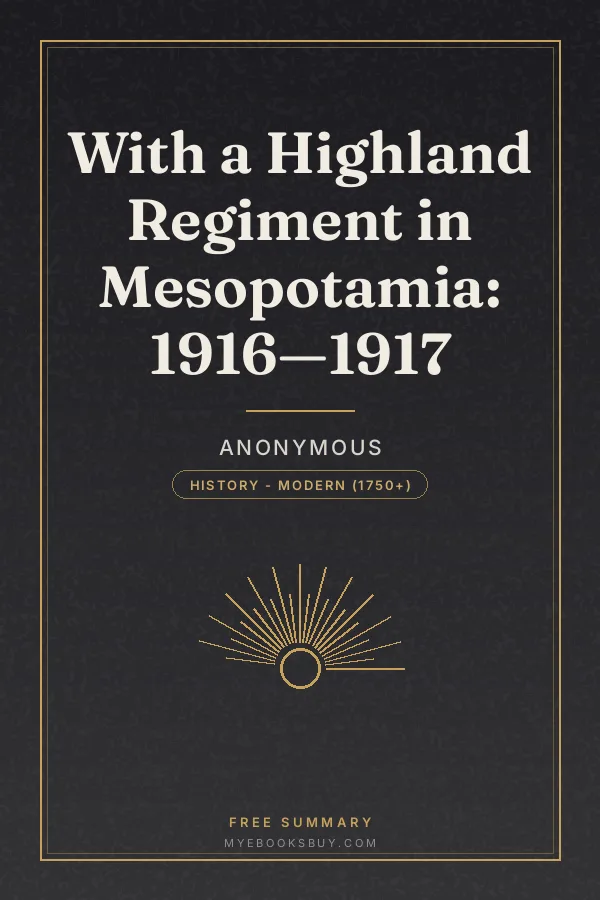 Cover of With a Highland Regiment in Mesopotamia: 1916—1917