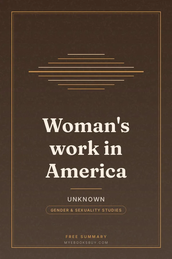 Cover of Woman's work in America