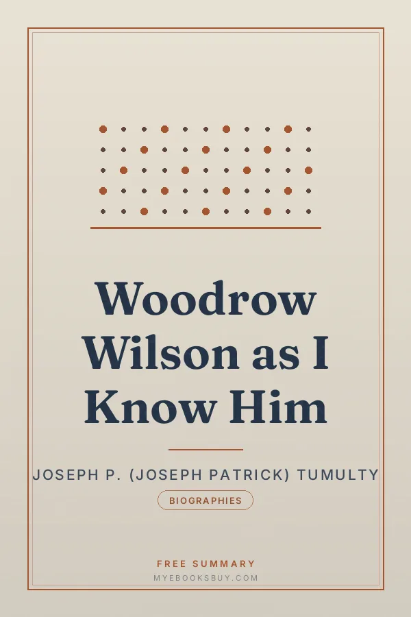Cover of Woodrow Wilson as I Know Him