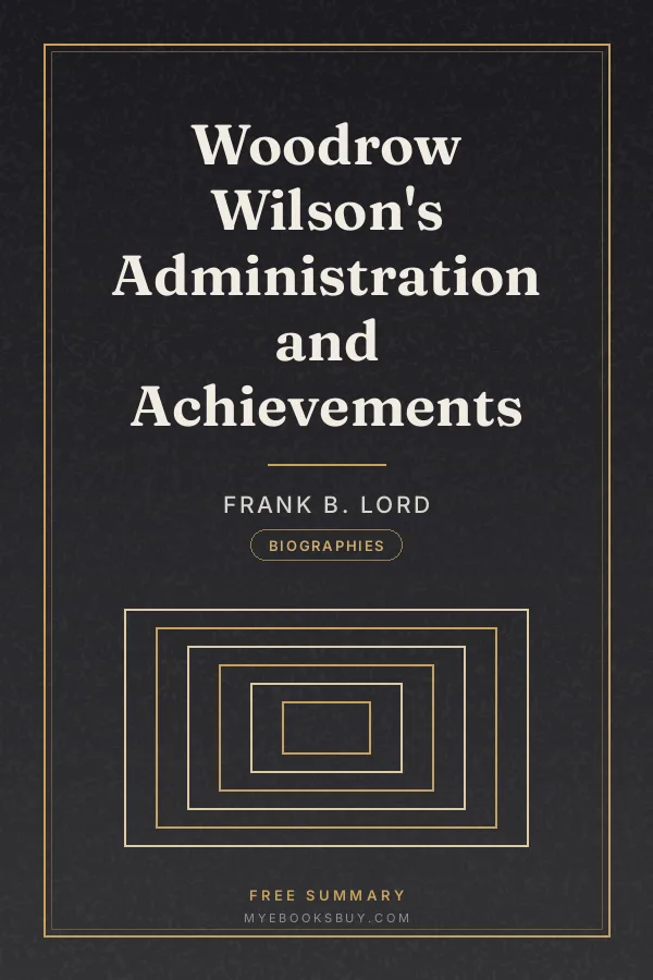 Cover of Woodrow Wilson's Administration and Achievements