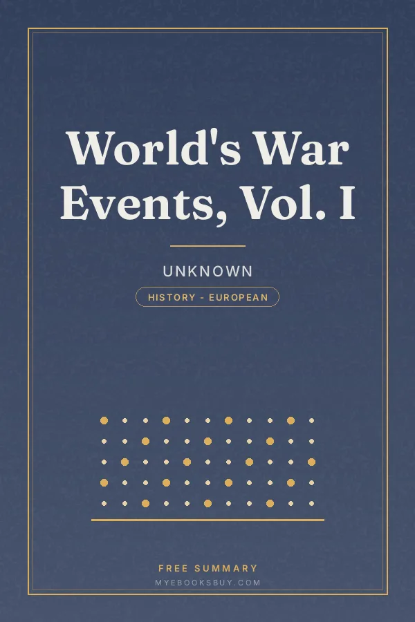 Cover of World's War Events, Vol. I