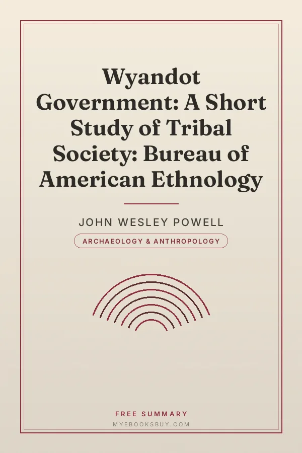 Cover of Wyandot Government: A Short Study of Tribal Society: Bureau of American Ethnology