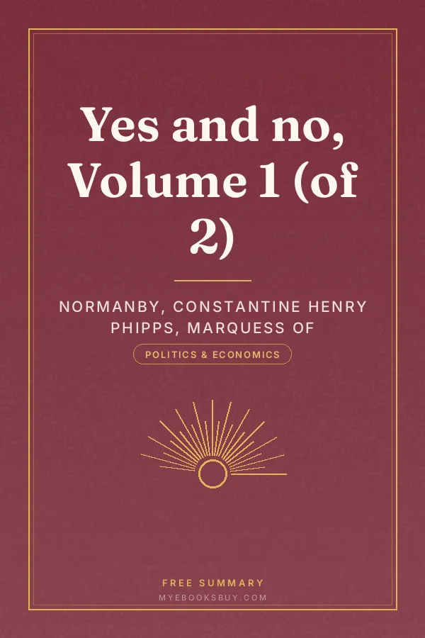 Cover of Yes and no, Volume 1 (of 2)